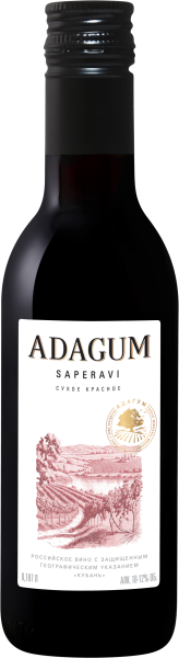 Вино Красное Сухое Adagum Saperavi Kuban 0,187 л фото