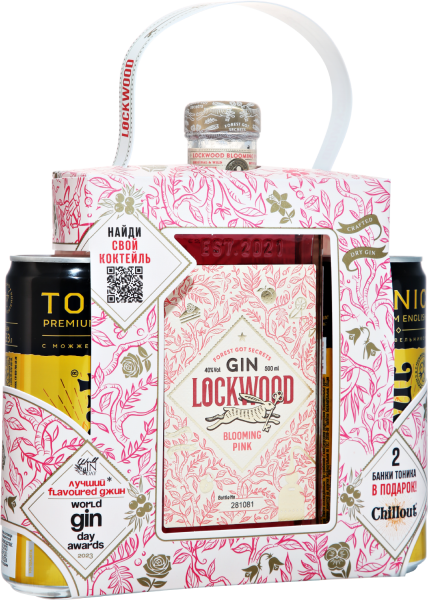 Джин Lockwood Blooming Pink gift set with two tonics 0,5 л фото