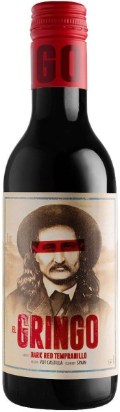 Вино Красное Полусухое El Gringo Dark Red Tempranillo Castilla 2022 0,25 л фото