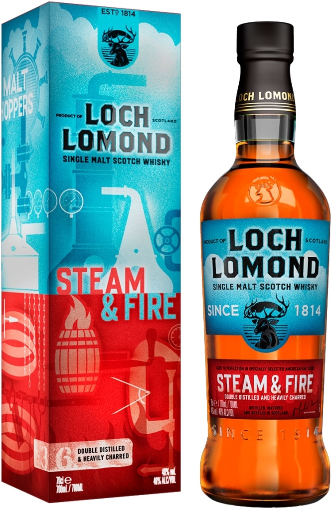 Виски Loch Lomond Steam & Fire Single Malt Highland in gift box 0,7 л фото