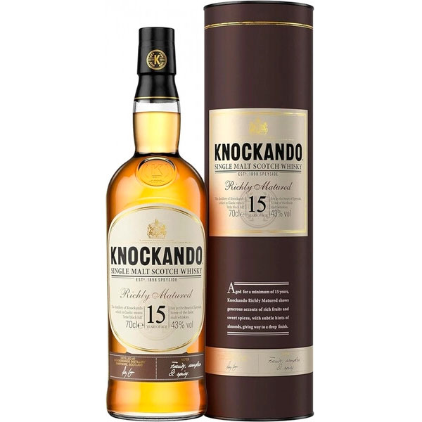 Виски Knockando Richly Matured 15 Years Old Single Malt Speyside in tube 0,7 л фото