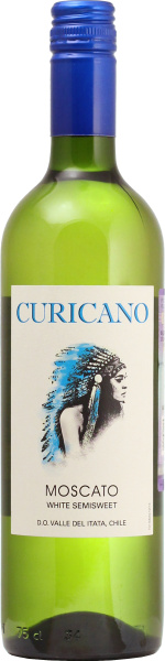 Вино Белое Полусладкое Curicano Moscato 2022 0,75 л фото