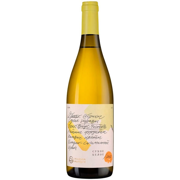 Вино Белое Сухое Usadba Markotkh White 2024 0,75 л фото