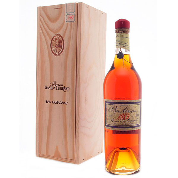 Арманьяк Baron G. Legrand Bas-Armagnac in wooden box 1984 0,7 л фото