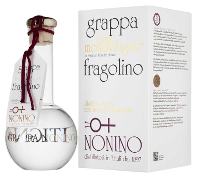 Граппа Nonino Cru Monovitigno Fragolino in gift box 2016 0,5 л фото