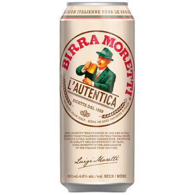 Пиво Светлое Birra Moretti L'Autentica in can 0,5 л фото