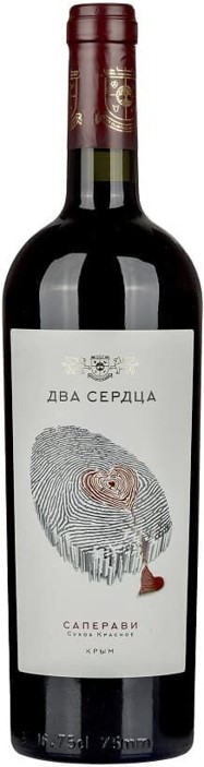 Вино Красное Сухое Два Сердца Саперави 2021 0,75 л фото