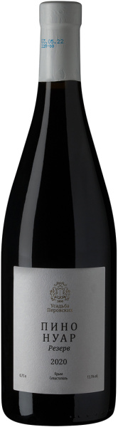 Вино Усадьба Перовских Пино Нуар Резерв 2021 Красное Сухое 12,2% 0,75 л фото