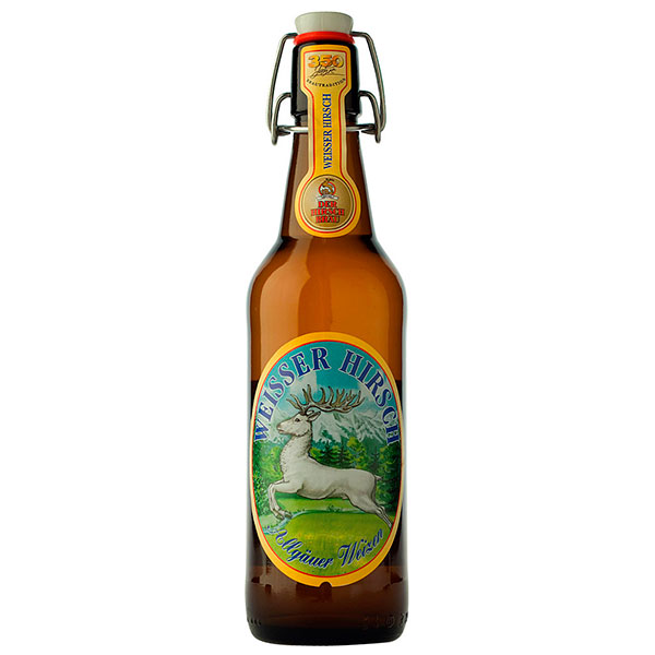 Пиво Светлое Hirschbrau Weisser Hirsch 0,5 л фото