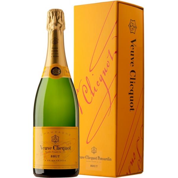Вино игристое Белое Брют Veuve Clicquot Brut Champagne in gift box 0,75 л фото