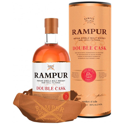 Виски Rampur Double Cask Single Malt in tube 0,7 л фото