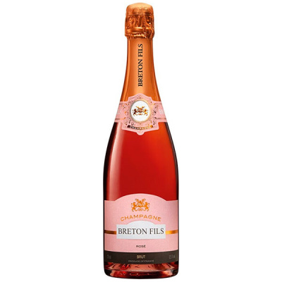 Вино игристое Розовое Брют Breton Fils Rose Brut Champagne 2018 0,75 л фото
