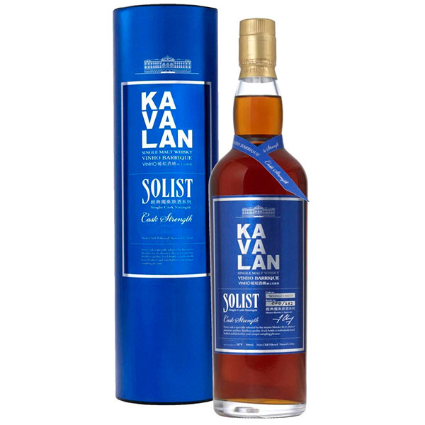 Виски Kavalan Solist Vinho Barrique Cask Single Cask Strangth Single Malt in gift box 0,7 л фото