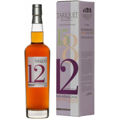 Арманьяк Chateau du Tariquet Folle Blanche 12 years Bas-Armagnac in gift box 0,70 л фото