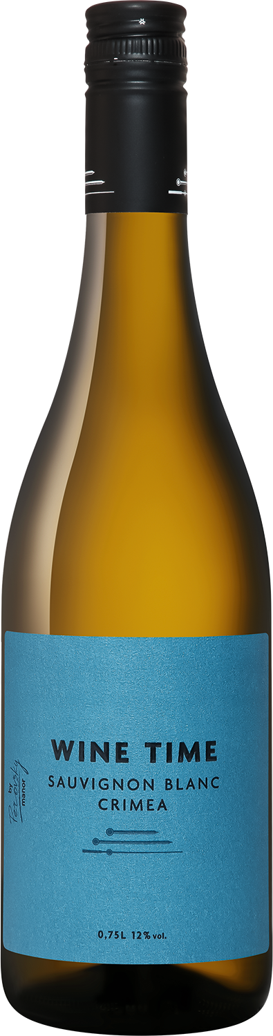 Вино Белое Сухое Wein und Wasser Wine Time Sauvignon Blanc Crimea 2022 0,75 л фото
