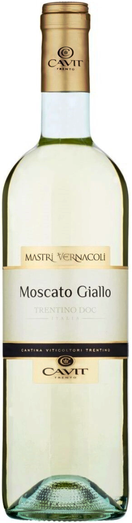 Вино Белое Полусухое Cavit Mastri Vernacoli Moscato Giallo Trentino 2024 0,75 л фото