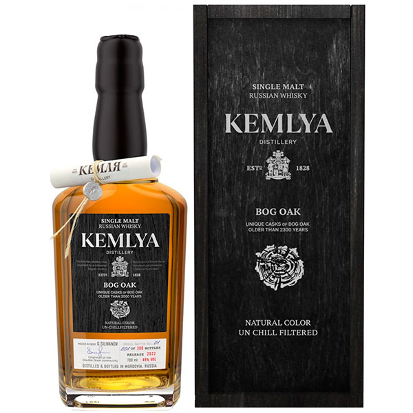 Виски Kemlya Bog Oak Single Malt in wooden box 0,7 л фото