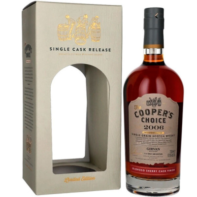 Виски The Cooper's Choice Girvan Oloroso Single Grain Lowland in gift box 2006 0,7 л фото