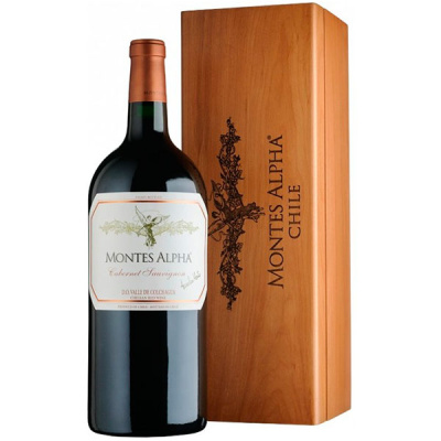 Вино Красное Сухое Montes Alpha Cabernet Sauvignon Colchagua Valley in gift box 2019 3,00 л фото