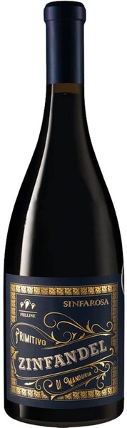 Вино Красное Полусухое Felline Sinfarosa Zinfandel Primitivo di Manduria 2020 0,75 л фото
