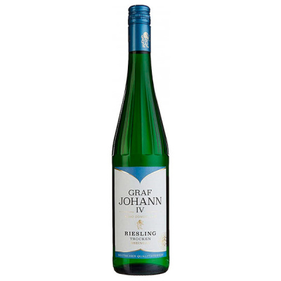 Вино Белое Сухое Hechtsheim Graf Johann IV Riesling Trocken Rheingau 2022 0,75 л фото