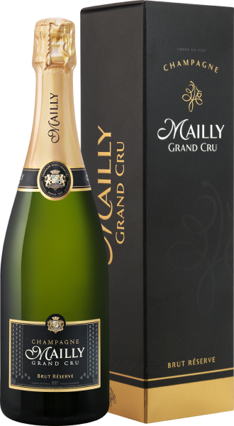 Вино игристое Белое Брют Mailly Grand Cru Brut Reserve Champagne in gift box 0,75 л фото