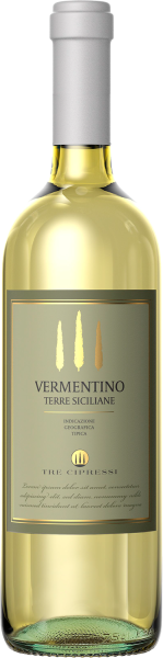 Вино Белое Полусухое Piccini Tre Cipressi Vermentino Terre Siciliane 2023 0,75 л фото