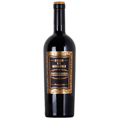 Вино Красное Полусухое Borgo del Mandorlo Primitivo di Manduria 2021 0,75 л фото