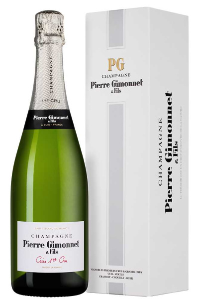 Вино игристое Белое Брют Pierre Gimonnet & Fils Cuis 1-Er Cru Blanc de Blancs Brut Champagne in gift box 2022 0,75 л фото
