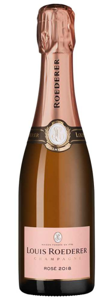 Вино игристое Розовое Брют Louis Roederer Rose Brut Champagne 2019 0,375 л фото