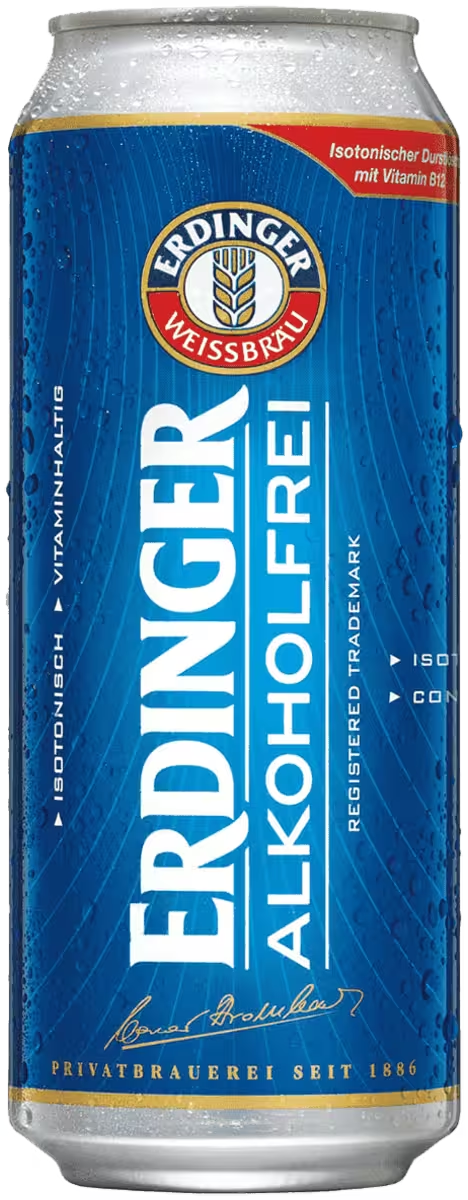 Пиво безалкогольное Erdinger Weissbier Alkoholfrei in can 0,5 0,5 л фото