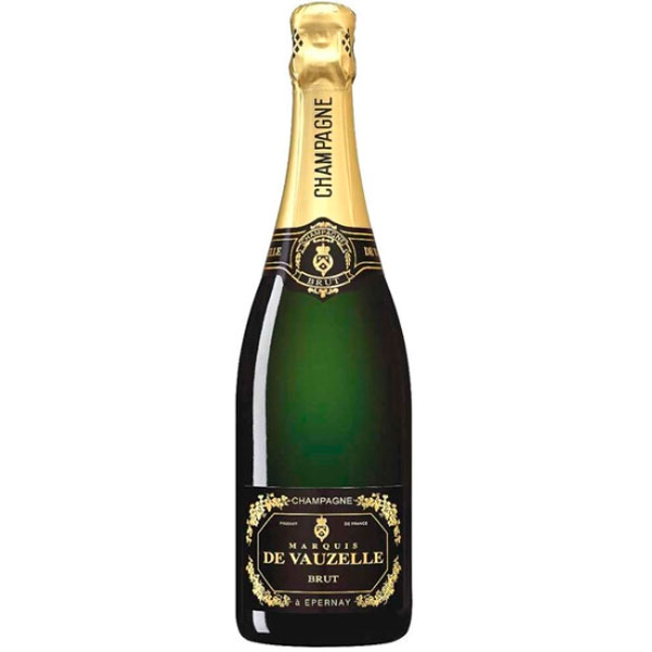 Шампанское Белое Брют Marquis de Vauzelle Brut Champagne 0,75 л фото