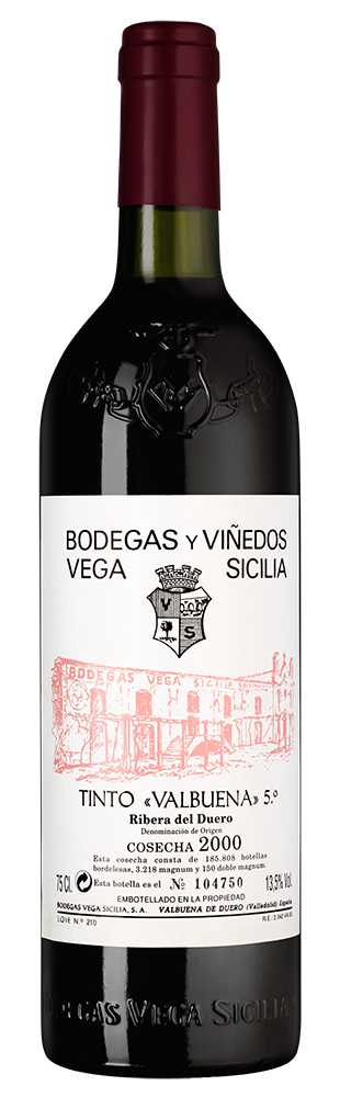 Вино Красное Сухое Valbuena 5 Ribera Del Duero 2000 0,75 л фото