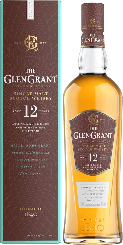 Виски Glen Grant 12 YO Single Malt Speyside in gift box 0,7 л фото