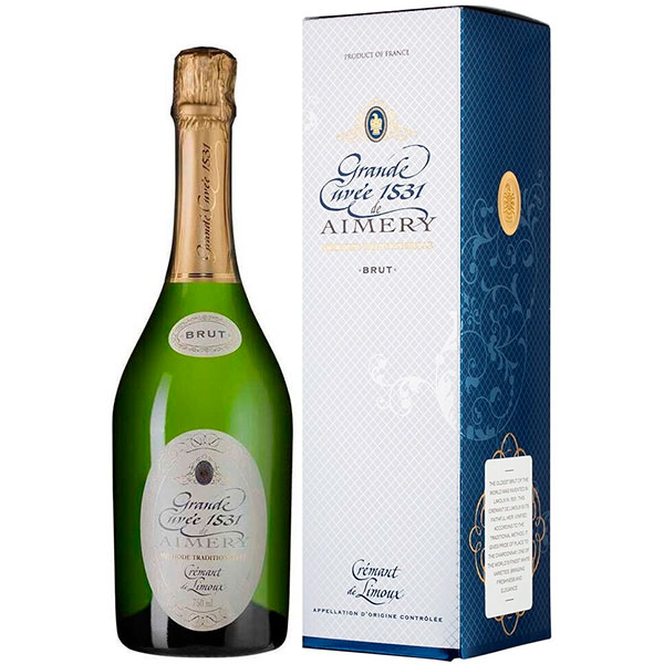 Вино игристое Белое Брют Grande Cuvee 1531 de Aimery Cremant de Limoux in gift box 0,75 л фото