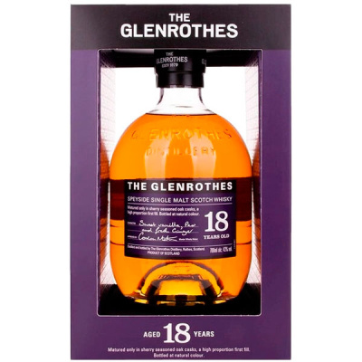 Виски Glenrothes 18 Years Old Single Malt Speyside in gift box 0,7 л фото