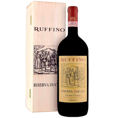 Вино Красное Сухое Ruffino Riserva Ducale Chianti Classico Riserva in wooden box 2014 1,50 л фото