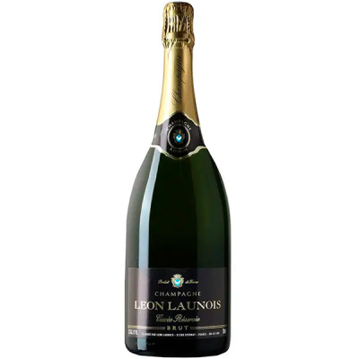 Шампанское Белое Брют Leon Launois Cuvee Reservee Brut Champagne 1,5 л фото