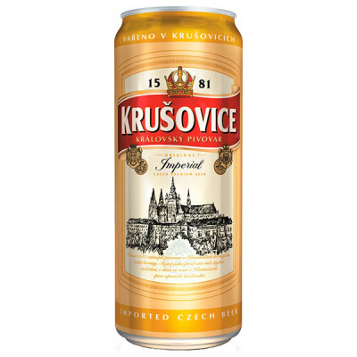 Пиво Светлое Krusovice Imperial in can 0,5 л фото