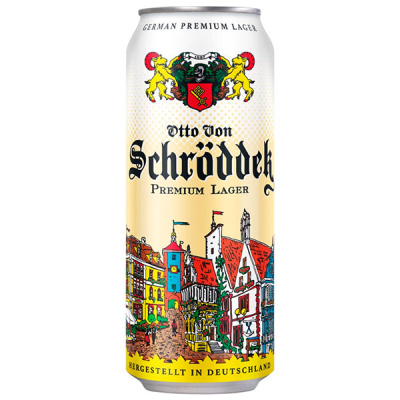 Пиво Otto Von Schrodder Premium Lager in can 0,50 л фото