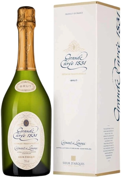 Вино игристое Белое Брют Grande Cuvee 1531 de Aimery Cremant de Limoux in gift box 0,75 л фото