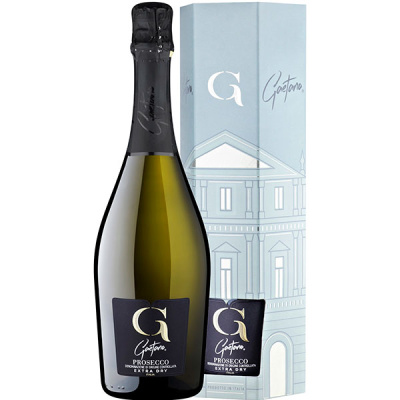 Вино игристое Белое Сухое Gaetano Prosecco Extra Dry in gift box 0,75 л фото