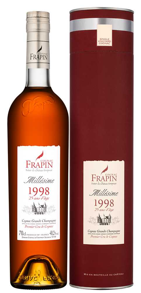 Коньяк Frapin Domaine Chateau de Fontpinot 25 Years Old Grande Champagne in tube 1998 0,7 л фото