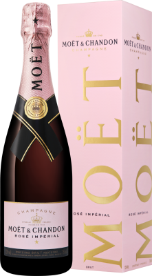 Вино игристое Розовое Брют Moet & Chandon Imperial Brut Rose Champagne in gift box 0,75 л фото
