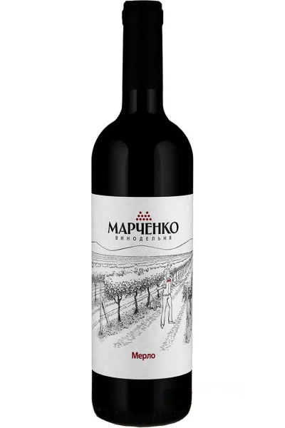 Вино Красное Сухое Винодельня Марченко Мерло 2021 0,75 л фото