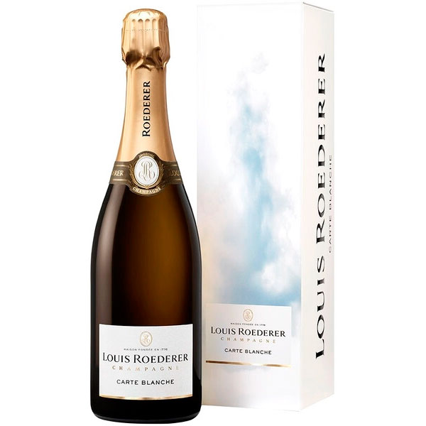 Вино игристое Белое Полусухое Louis Roederer Carte Blanche Champagne in gift box 2016 0,75 л фото