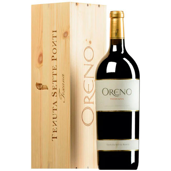 Вино Красное Сухое Tenuta Sette Ponti Oreno Toscana in wooden box 2018 1,5 л фото