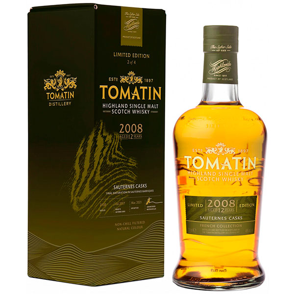 Виски Tomatin Limited Edition № 2 Sauternes Casks Single Malt Highland in gift box 2008 0,7 л фото