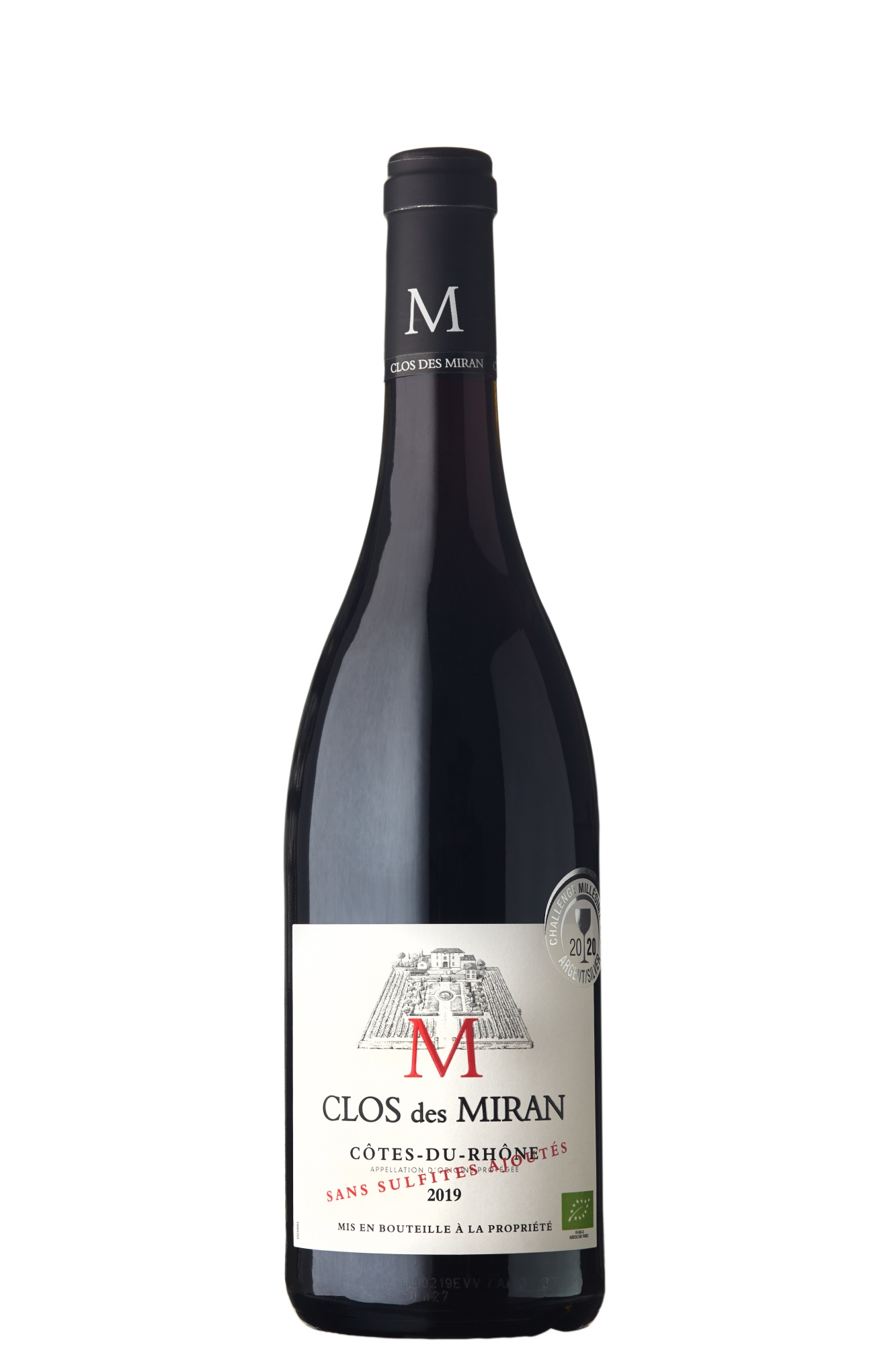 Вино Красное Сухое Clos Des Miran Sans Sulfites Bio 2021 0,75 л фото