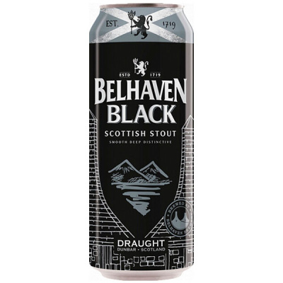 Пиво Belhaven Black Scottish Stout in can 0,44 л фото